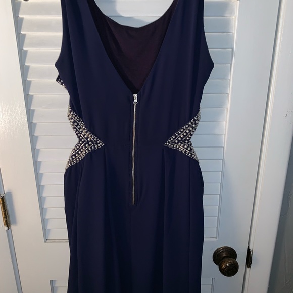 TNFC cutout waist navy dress - Picture 2 of 3